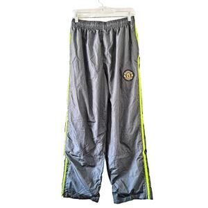Manchester United Gray + Green Track Pants with Mesh Lining - Size Medium